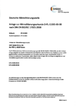 DAkkS Urkunde Akkreditierung PL-11035-03-00 - Anlage