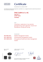 Zertifizierungen ISO 9001, ISO 14001 und ISO 45001